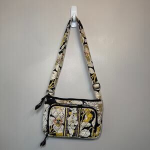 Vera Bradley Dogwood Floral Print Little Hipster Quilted Shoulder Bag Purse